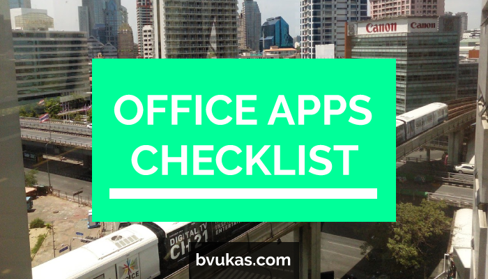 Featured: Office Apps Checklist